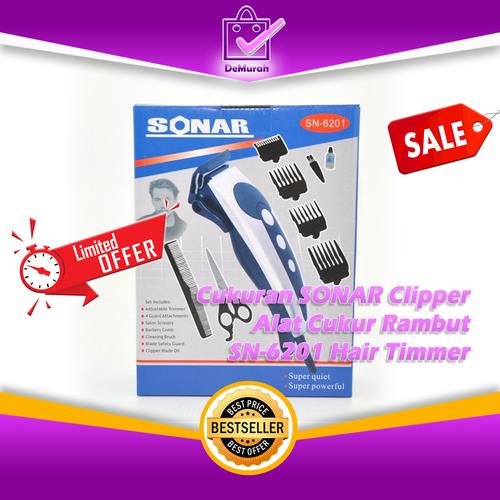 Foto Produk Cukuran SONAR Clipper / Alat Cukur Rambut SN-6201 Hair Timmer dari Demurah Dot Com