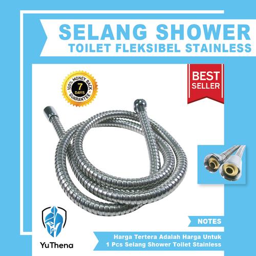 Foto Produk Selang Shower flexible fleksibel murah stainles 150 cm toilet dari YuThena Official Store