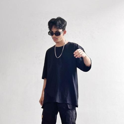 black oversized t-shirt by bare wear 