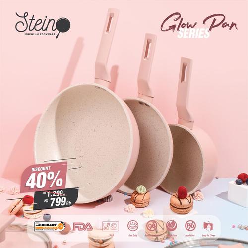 Foto Produk Stein cookware glow pan series / glowpan series / panci set dari botolbotak