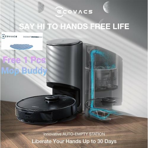 Gambar Ecovacs Deebot Ozmo T8 AIVI Robot Vacum Cleaner + Self Cleaning Bin dari Sachikimi undefined Tokopedia