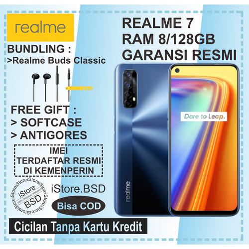 Foto Produk REALME 7 RAM 8/128GB | MEDIATEK HELIO G95 | 64MP QUAD CAMERA |GARANSI - Mist White, No Bundle dari iStore BSD