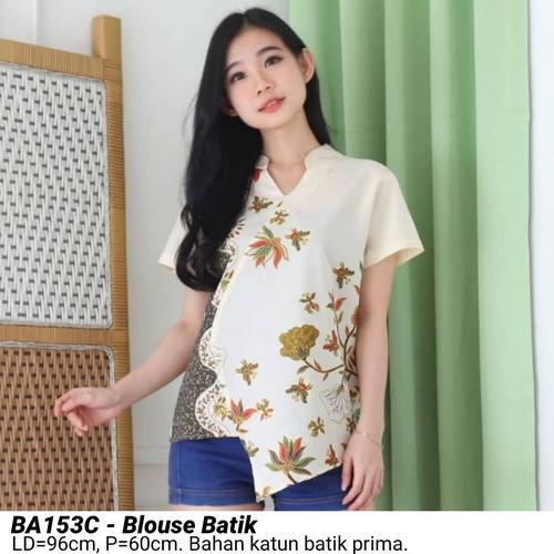 Foto Produk BLOUSE FEFE BATIK CANTIK MODERN ATASAN CEWEK BAJU WANITA CANTIK MURAH - Krem dari Ace Sakura Fashion