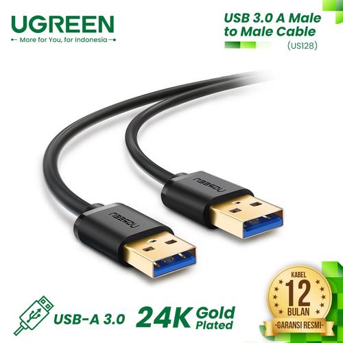 Foto Produk UGREEN USB 3.0 A Male to Male Cable - US128 - 1 Meter dari UGREEN Authorized Store