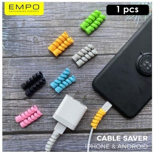 Foto Produk Cable Protector Spiral | Pelindung Kabel ChargerCable Protector Spiral - Hitam dari EMPO