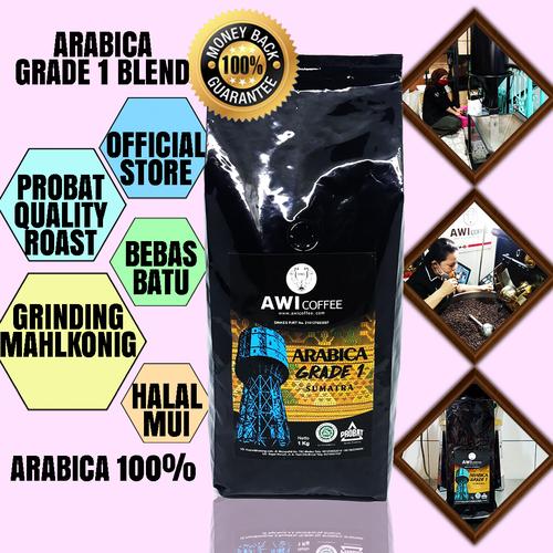 Foto Produk Awi Coffee Kopi SUMATERA ARABICA GRADE 1 1Kg | Roasted Coffee Beans - Biji dari AWI COFFEE