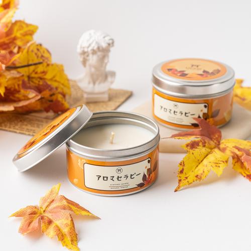 Foto Produk UCHII Aroma Therapy Decorative Canned Candle | Lilin Wangi Autumn Leaf dari uchii store
