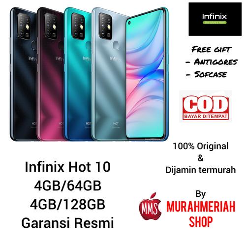 Foto Produk Infinix Hot 10 4/128Gb Garansi Resmi - Ram 4GB.64GB, Ocean Wave dari murahmeriah shop