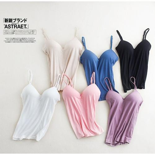 Foto Produk Tanktop Bra Kamisol dengan CUP bra - Putih dari sanrin collection