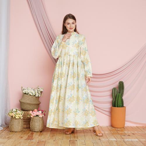 Foto Produk HOMEWEAR ORIANA LONG DRESS DAVIESA YELLOW - S dari Oriana Homewear