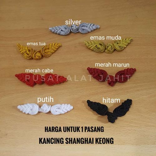 Foto Produk KANCING BAJU SHANGHAI CHINA CIANG IE CANGI CHEONGSHAM IMLEK KEONG - emas tua dari Pusat alat jahit dan kerajinan tangan