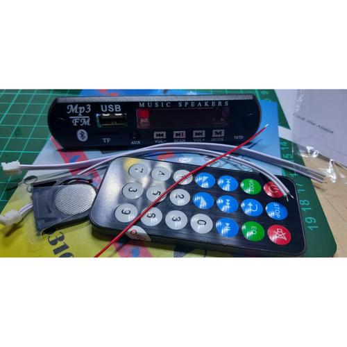 Foto Produk kit modul mp3 bluetooth + remot +kabel +kabel /kit mp3 bluet grc dari Sarah Elektronik