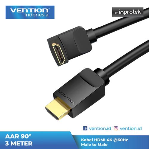 Foto Produk Vention 3M HDMI v2.0 Cable 90/270 Degree 4K High-Speed - 90 Degree AAR dari Vention Indonesia