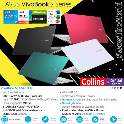 Promo ASUS VIVOBOOK S14 S433FL i5-10210U 8GB 512GB+32GB MX250 2GB 14