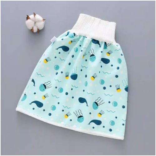 Foto Produk Rok Popok 2in1 Tebal Waterproof Washable Bayi & Anak Rok Ompol Diaper - Rok Aquamarine, M (0-4 tahun) dari Enilate