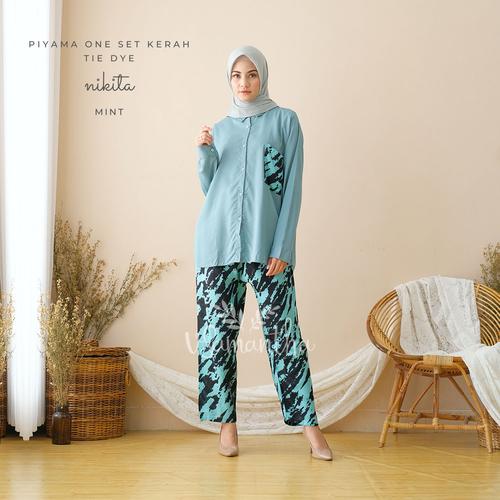 Gambar Pajamas Set / Piyama One Set Kemeja TieDye Nikita - Mint dari Beli Mukena Kota Tasikmalaya Tokopedia