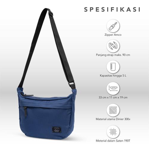 Foto Produk TAS SELEMPANG PRIA TAS PINGGANG SLINGBAG PRIA COWOK MESSNGER BAG PRIA - NAVY dari exploreco
