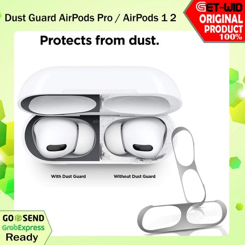 Foto Produk Dust Guard AirPods Pro / AirPods Case Anti Debu Metal Sticker - AirPods 1 2, Black dari GET-WID Official