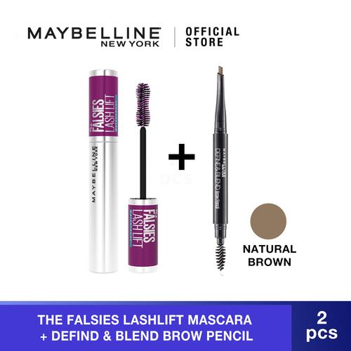 Foto Produk Maybelline The Falsies Lash Lift Very Black Mascara + Eyebrow Pencil - Natural Brown dari Maybelline Official Shop