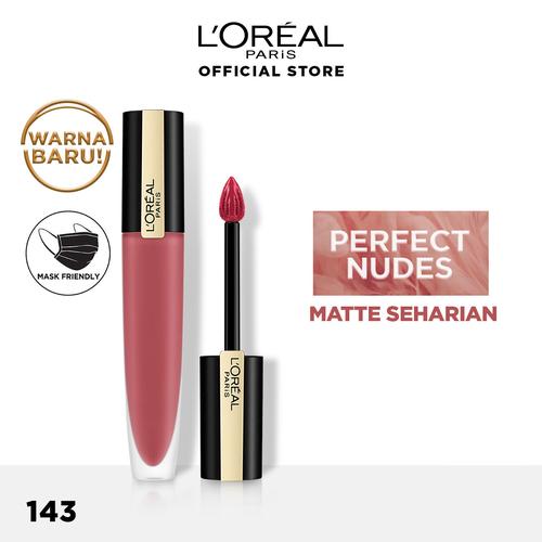 Foto Produk L'Oreal Paris Lip Make Up Liquid Lipstick Rouge Signature Wild Nudes - 143 I Liberate dari L'oreal Paris
