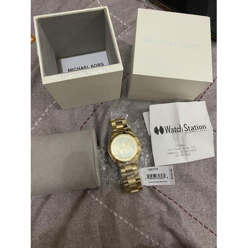 Jual mk3739 watch michael kors gold 