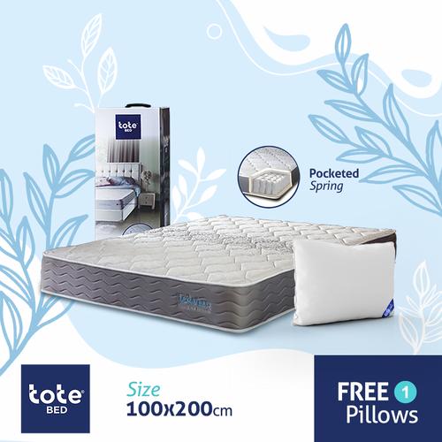 Foto Produk Tote Bed Kasur Pocketed Spring 100 x 200 dari Tote Bed