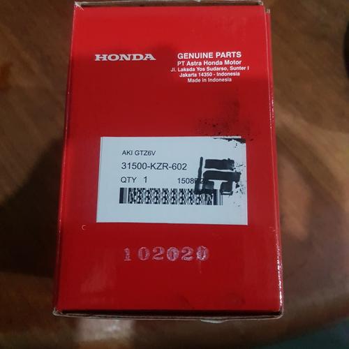 Jual BATTERY AKI ACCU HONDA AHM 31500-KZR-602 GTZ6V VARIO125 VARIO150