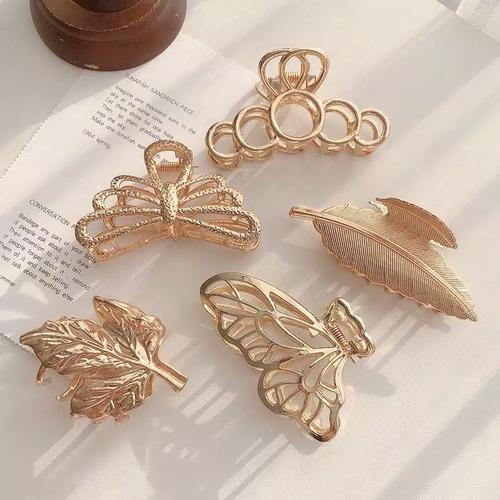 Jual [READY] Jepit Rambut Besar Retro Gold Metal Vintage Mermaid Shell ...