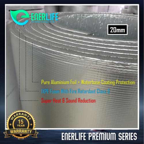Foto Produk Peredam Panas Atap Dinding Foam / Busa 20mm Double EnerLife P-20A2 dari Energy Life Indonesia