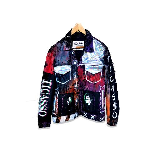 Gambar Ticasso “ CYBORG “ Custom Handmade Denim Jacket - XS dari LabX_officialstore Jakarta Selatan Tokopedia