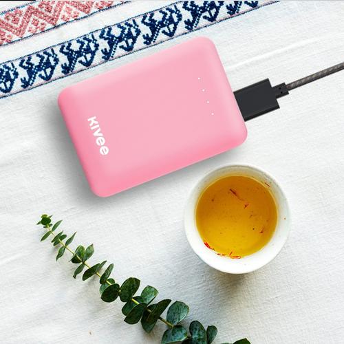 Foto Produk PowerBank Kivee 10000mah Mini Dual USB Fast Charging Phone PT32 - PT32 Putih dari Kivee Official Store