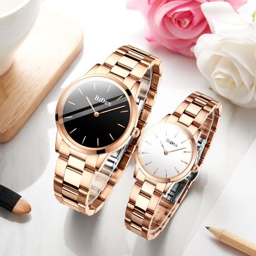 Foto Produk jam tangan BIDEN pria wanita Mode Tahan Air Kuarsa jam tangan couple - Hitam dari BIDEN Official Store