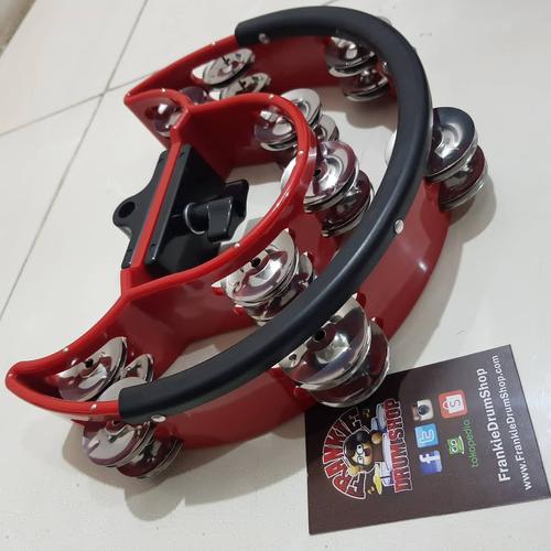 Foto Produk Dadi DT2 - Tambourine Hats Large Double Row Jingle - Merah dari FrankieDrumShop