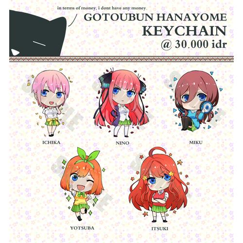 Foto Produk Gotoubun Hanayome Keychain dari Mimi N - FutarinoKizuna