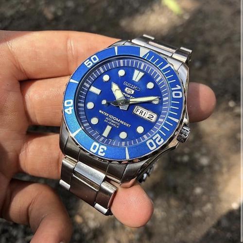 Seiko 5 Sports SNZF13K1 Gents Automatic 100m Watch (Blue \u0026 Silver)