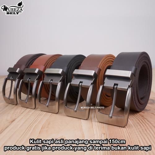 Foto Produk Ikat Pinggang Pria Kulit Sapi Asli Satu Lapis Mueeza Belt MBKSL 4CM 05 - Dark Brown, 90cm - 125cm dari MUEEZA OFFICIAL