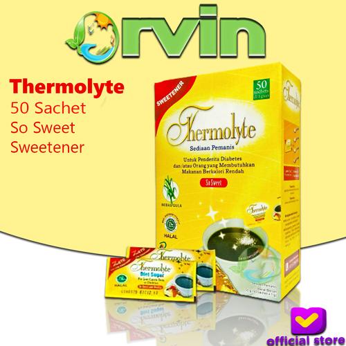 Foto Produk Thermolyte Sugar - Box isi 50 Sachet Gula Diet dari Tebu Alami dari Orvin Health & Beauty