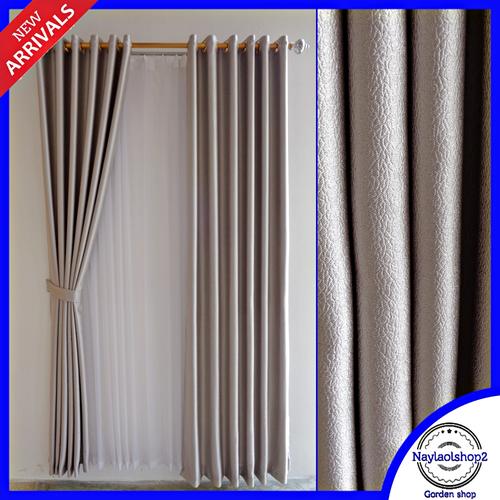 Foto Produk GORDEN BLACKOUT IMPORT POLOS TEBAL ORIGINAL ABU SMOKRING 6 GELEMBUNG - Silver, 130x40cm dari naylaolshopoficial