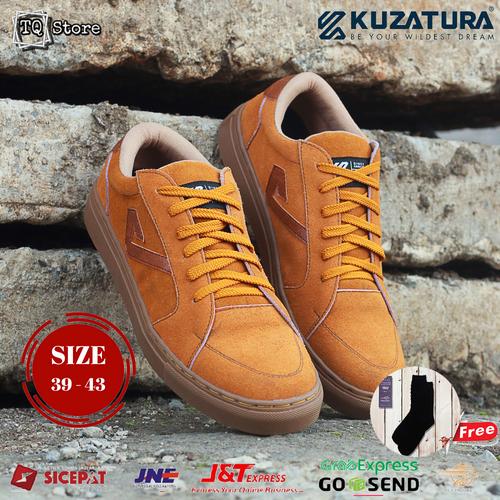 Foto Produk Sepatu Sneakers Pria Casual Kuzatura Original Leather Suede Cokelat - 39 dari TQSTORE9