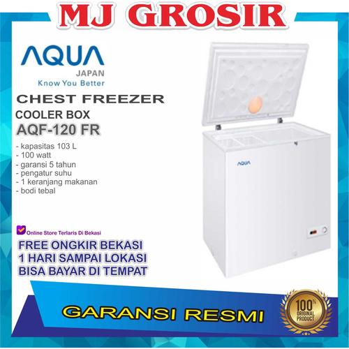 Jual Aqua Aqf 120 Fr Chest Freezer Box 120fr Lemari Pembeku 100 Liter Kota Bekasi Mj Grosir Elektronik 