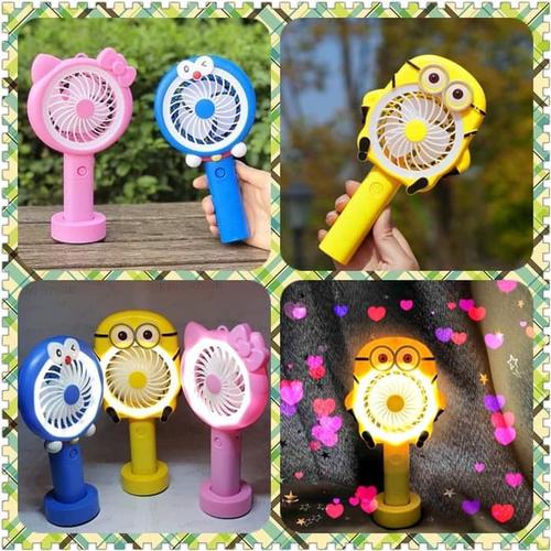 Foto Produk Kipas Angin Karakter Lampu LED Mini Fan Portable A21 dari NURHAKIM21