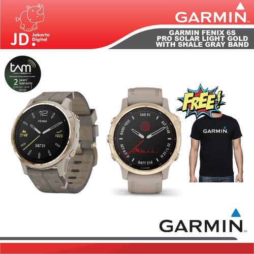 Jual Garmin Fenix 6S Pro Solar Light Gold with Shale Gray Band - Jakarta  Pusat - Jakarta Digital | Tokopedia
