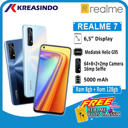 Foto Produk Realme 7 8/128 Ram 8gb Internal 128gb Garansi Resmi - Putih dari Kreasindo Online