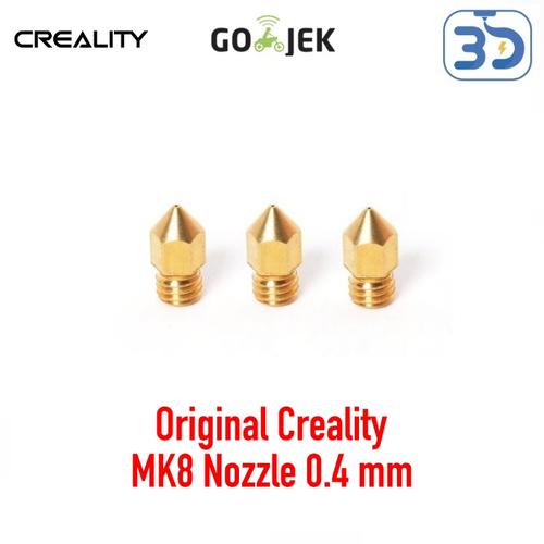 Foto Produk Reprap 3D Printer Makerbot MK8 M6 0.4/1.75 mm Brass Nozzle dari 3D Zaiku