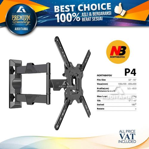 Foto Produk Bracket TV Monitor LED LCD North Bayou NB P4 NBP4 13"-47" Tilt Swivel dari Abditama Official