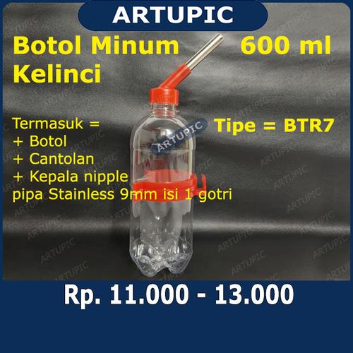 Foto Produk Botol Minum Kelinci 600 ml BTR7 Dot Tempat Minum Kelinci Hamster Murah dari ArtupicPeralatanPeternak