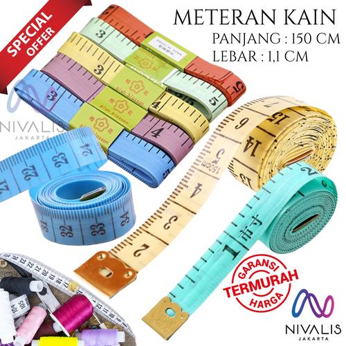 Foto Produk METERAN JAHIT / METERAN KAIN ALAT UKUR MULTIFUNGSI 150CM/ METERAN BAJU dari Nivalis Jakarta