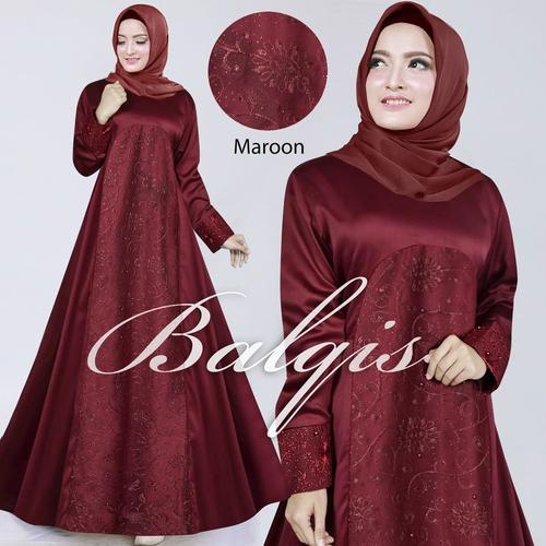Foto Produk gamis pesta muslim balqis 3 warna gamis cantik muslim original dari galery bundayarti