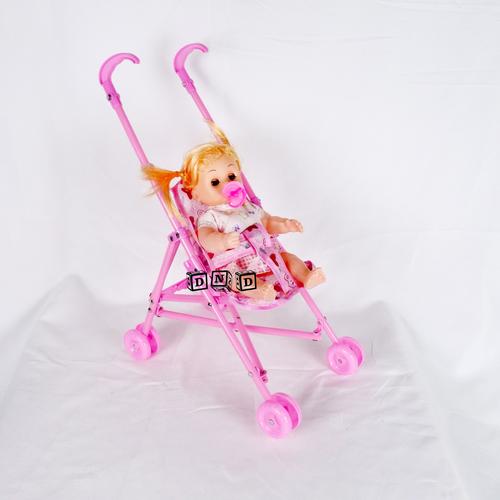 Foto Produk Mainan Anak Stroller Bayi Dorongan Boneka Baby Kereta Dorong Lipat dari Toko DnD