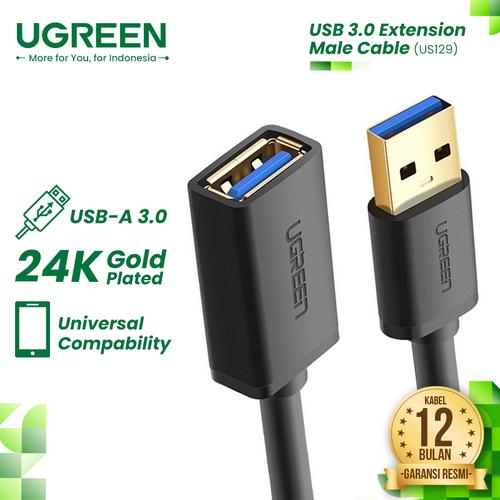 Foto Produk UGREEN USB 3.0 Extension Male Cable - US129 - 0.5m dari UGREEN Authorized Store